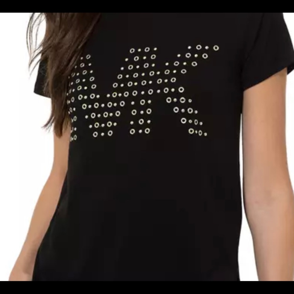 NWT Michael Kors Tee! Silver riveting MK